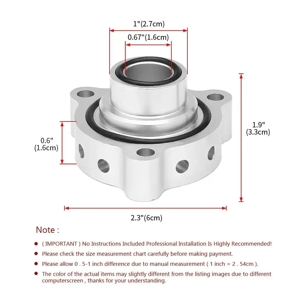 High Temperature Resistant Adapter Spacer High Pressure Resistant Durable Dump Valve Kit Stable Safe Turbo Engines Car Accessory