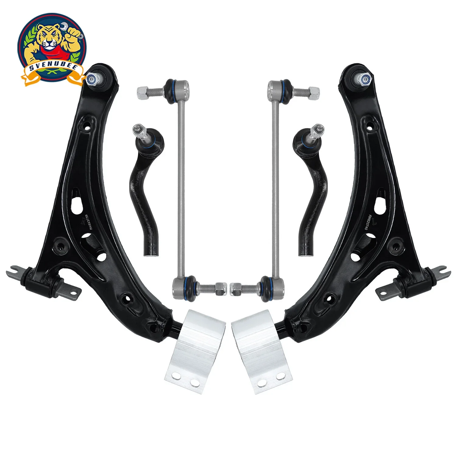 Svenubee 6Pcs Front Lower Control Arm Sway Bar Link Outer Tie Rod Kits for GMC Acadia Cadillac XT5 2017 2018 2019 2020 2021