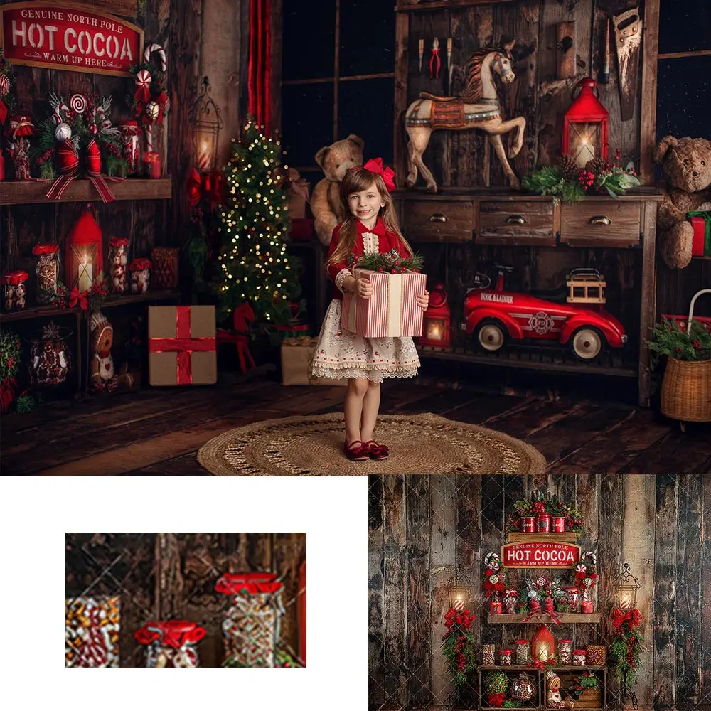 

Hot Cocoa Backdrop Kids Baby Cake Smash Photography Props Wooden Door Child Adult Birthday Studio Backgrounds