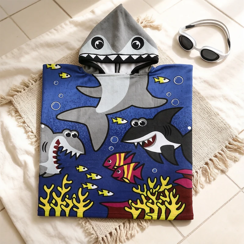 Summer baby and children's bathrobes sports quick drying absorbent wipes portable travel beach towels