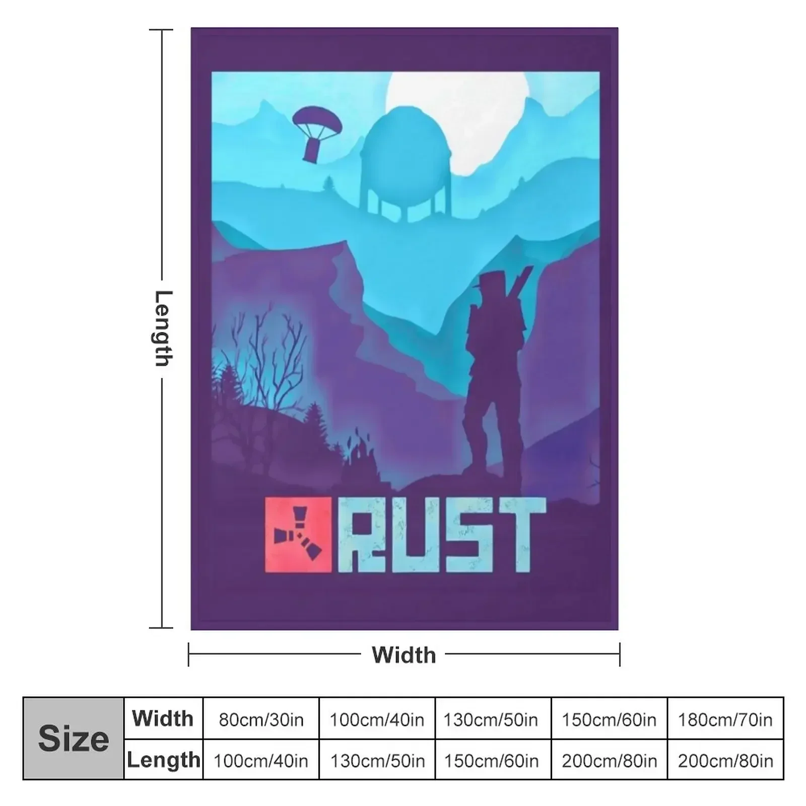 Rust Game Poster Throw Blanket Hair Plush valentine gift ideas christmas decoration Blankets