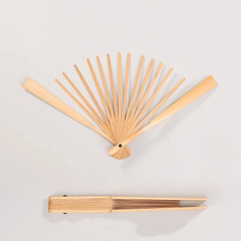 Blank Xuan Paper Folding Fan Frame DIY Painting Calligraphy Craft Supply Ancient Style Fan Bone Fan Accessories Chinese Style