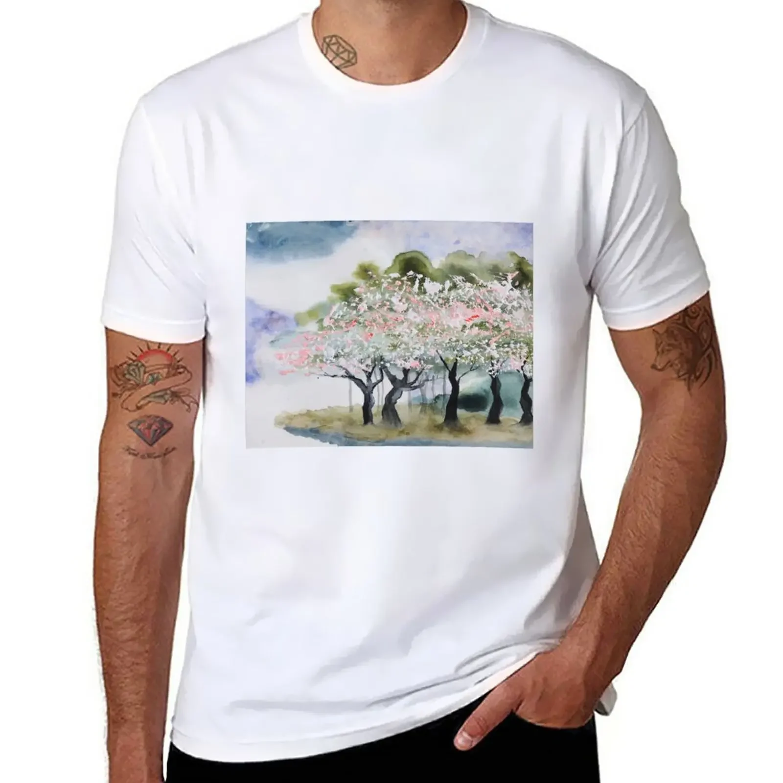 

Japanese Cherry Blossom Trees T-Shirt tees oversizeds summer tops mens graphic t-shirts funny