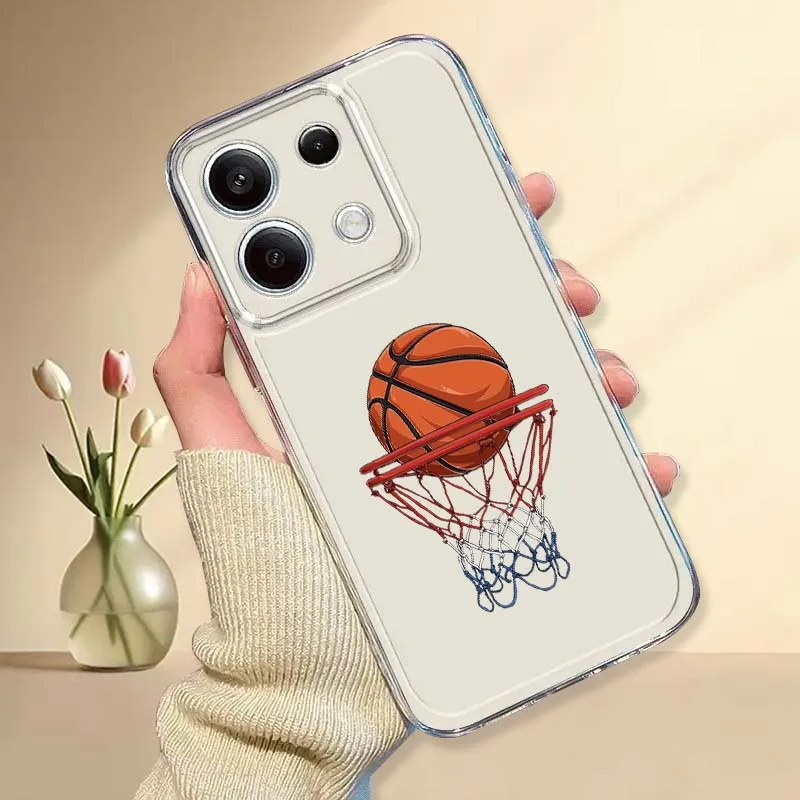 Cool basketball patterns Phone Case For Xiaomi Mi Poco F2 F3 F4 F5 F6 X5 X6 X7 Pro TPU Protection Transparent