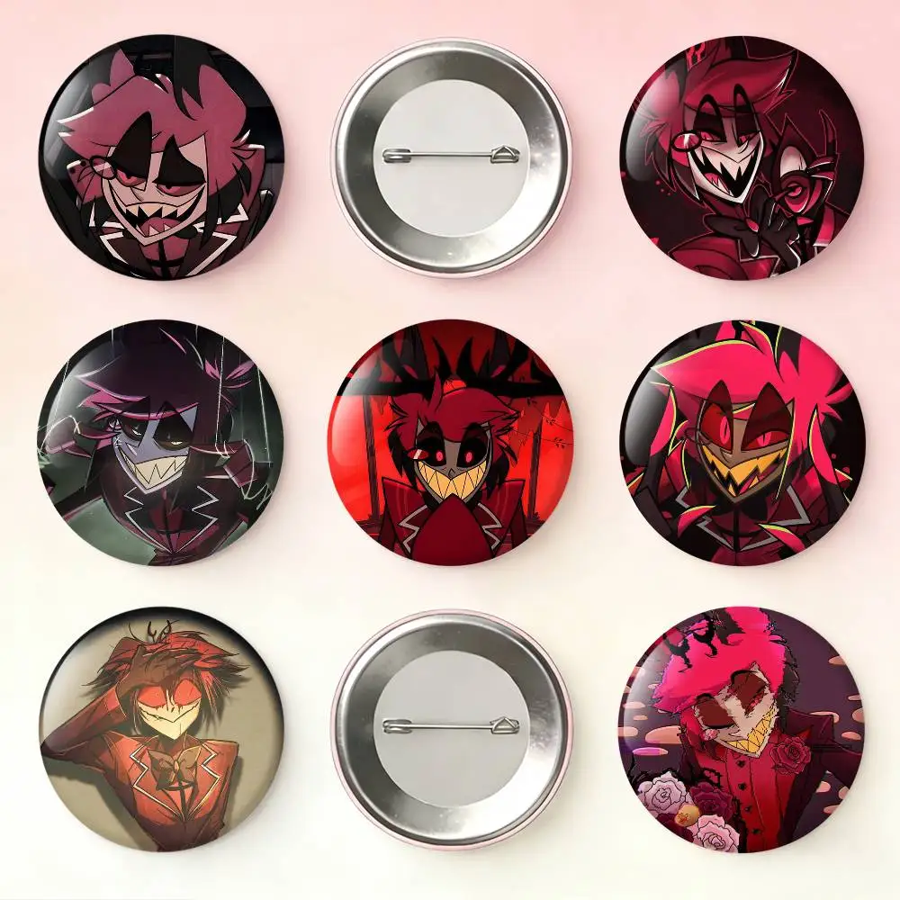 A-AlastorS R-Radio D-Demon Badges 25 32 44 58 75 mm Round Fans Collect Friends Gifts Brooch Souvenir