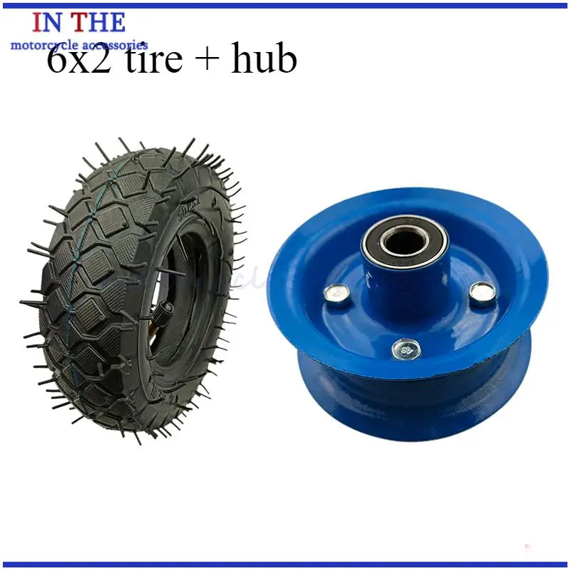 Good quality  6x2 tire tyre rim 6 inch 15cm pneumatic wheel pump  trolley cart  roller caster 6*2
