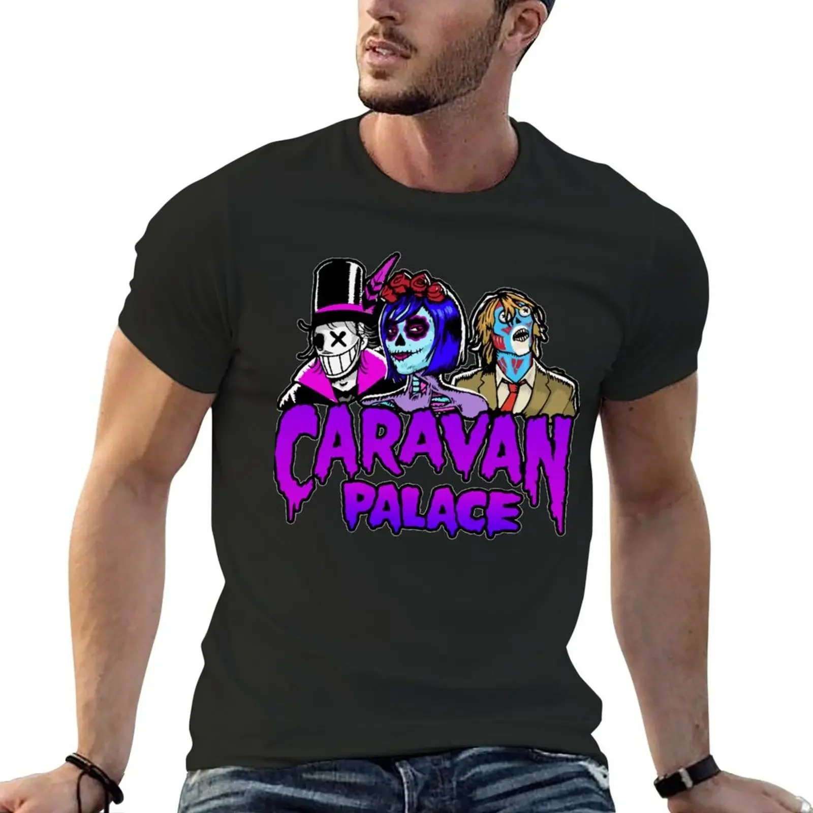 Caravan Palace Merch T-shirt funnys graphics t shirts men