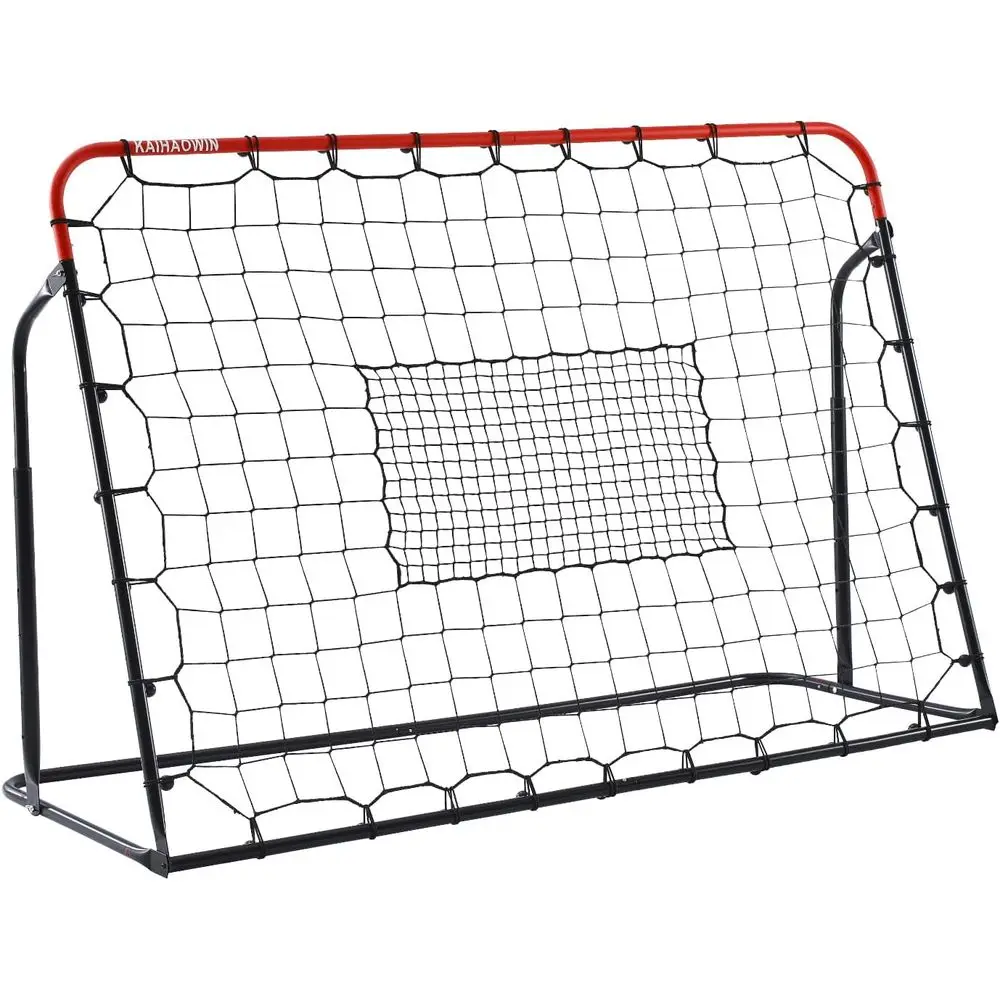 

4x4 Steel Soccer Rebounder for Backyard Training - Adjustable Angle Practice Net