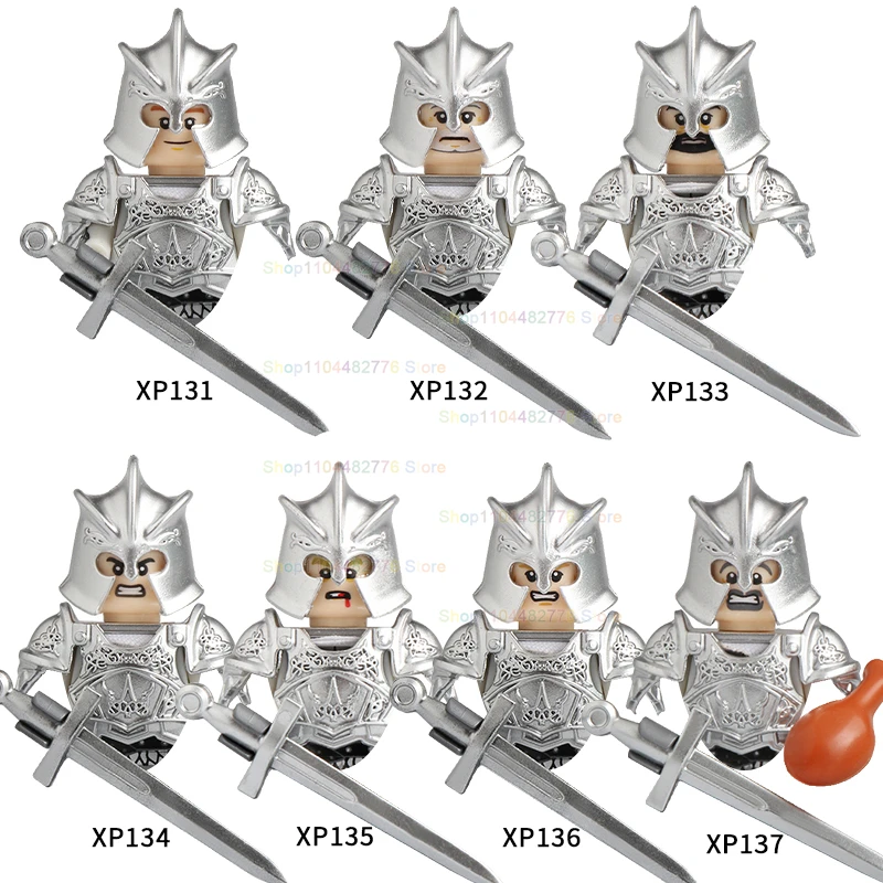 BR881 Valle medievali Kinghts Esercito Cavaliere nano action figure Ailin Guardia Elfi Orchi Soldati Guerrieri Building Blocks Giocattoli fai da te