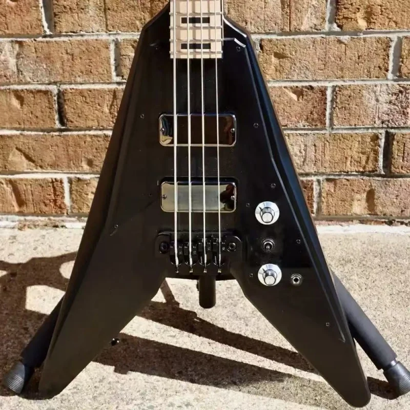 

Индивидуальный 4-струнный нестандартный электрический бас, кленовый гриф и гриф, качество массива дерева, настраиваемый, бесплатная доставка