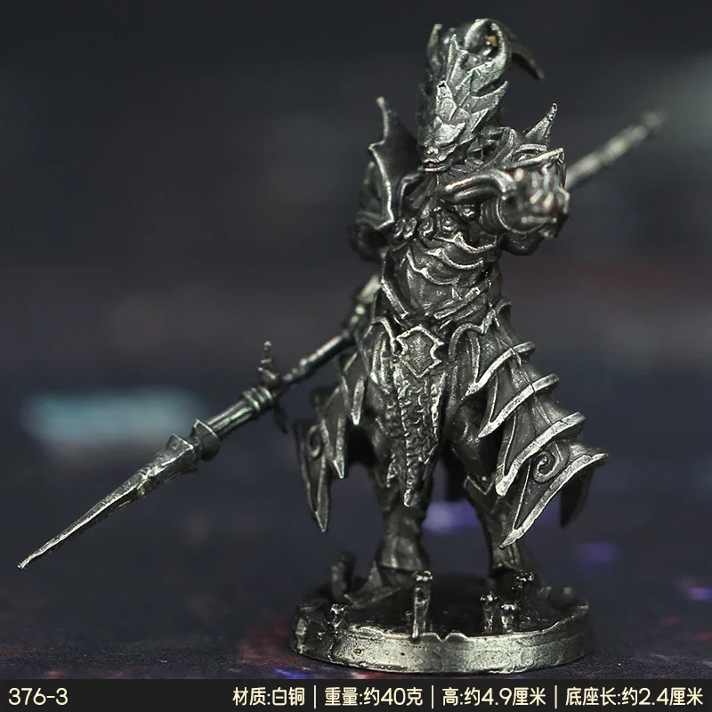 White Copper Dark Soul Sun Knight Onion Soldier Man Toy Model Finished Gift Board Game Pieces Ornaments Mini Figures Sculpture