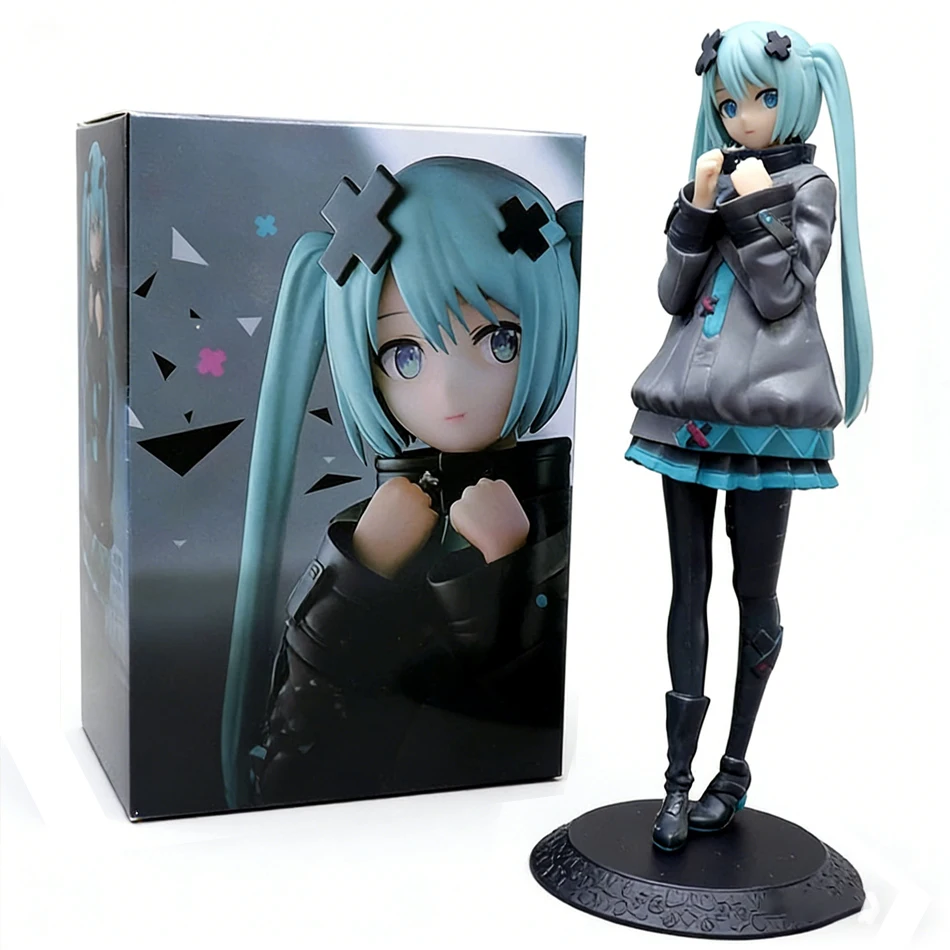 Animazione Anime Hatsune Miku X Cinnamoroll bambola Figura Hatsune Miku Cat Ear Hatsune Miku Carino fatto a mano in PVC Modello Kawaii regalo