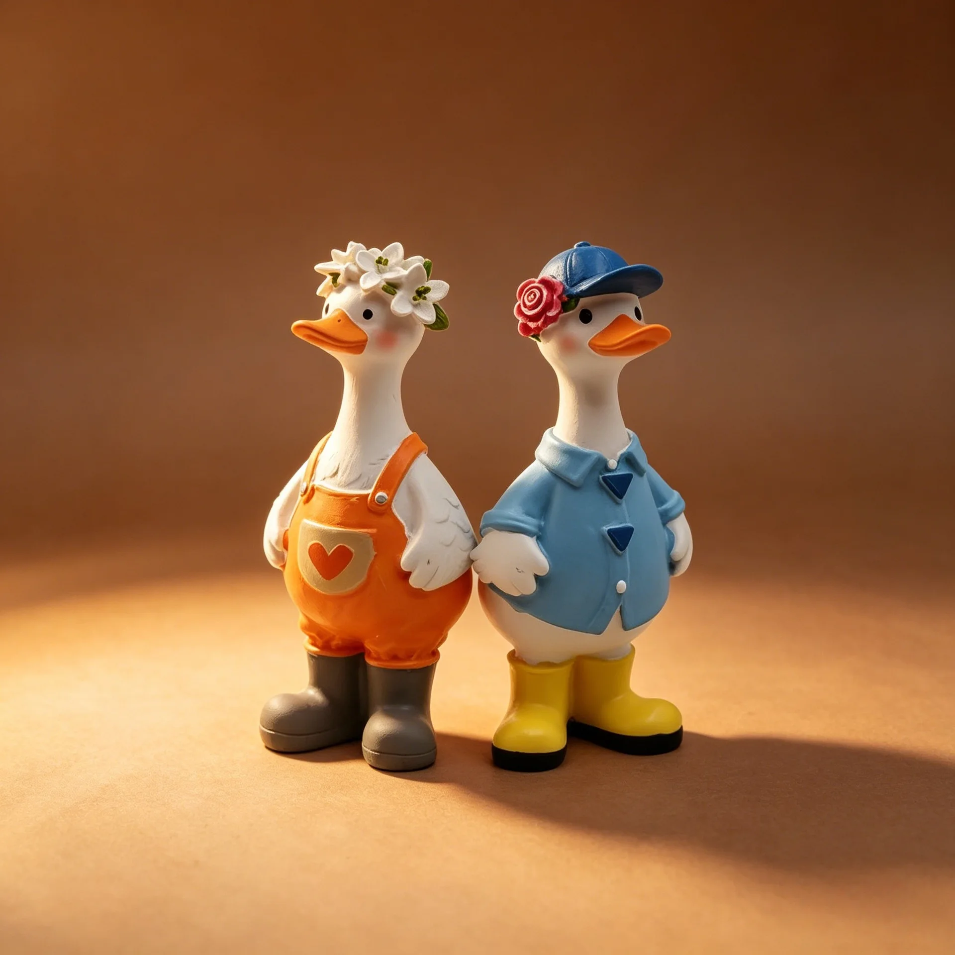 A Cute Couple Duck Resin Statue, Love Bird Statue, Romantic Wedding Gift, Home Decoration, Desk Decoration, Anniversary Gift
