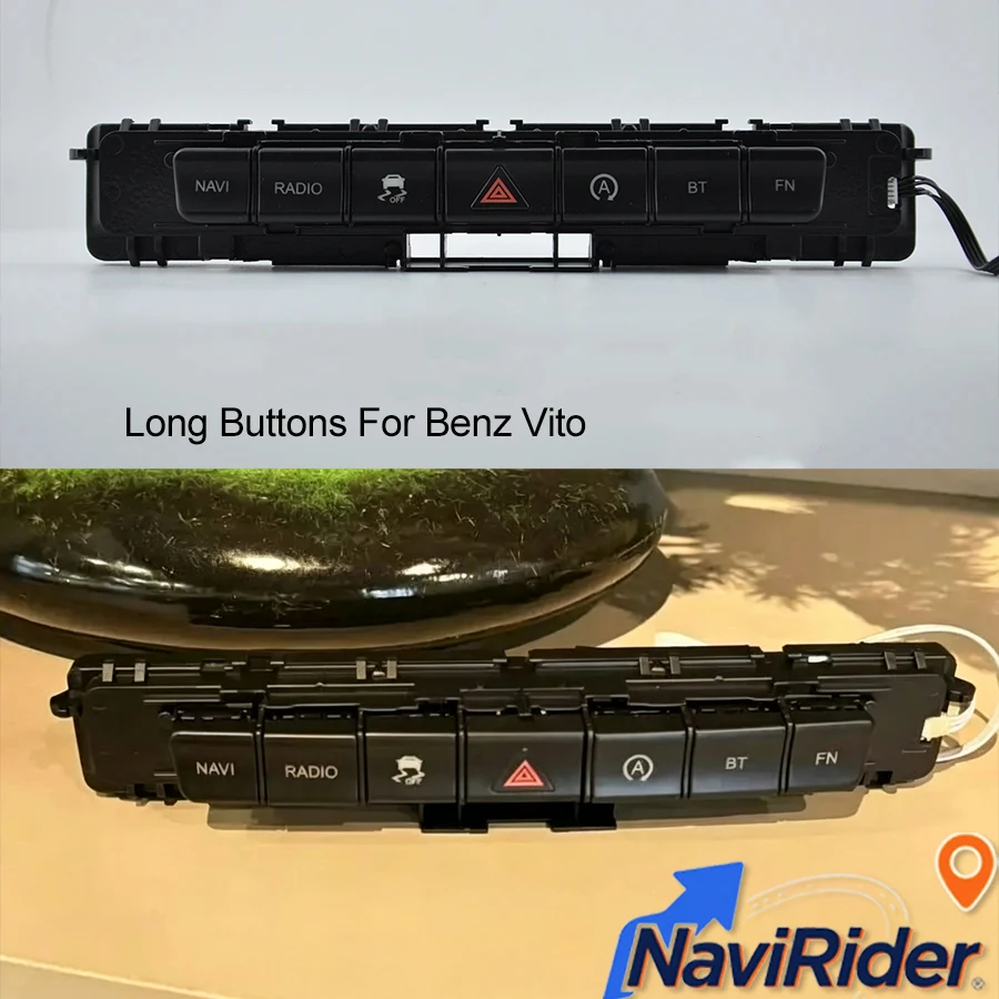 Car OEM Style Panel Emergency Light Console Button To Control Android Screen For Mercedes Benz Vito W447 3 Mixto 114 2014-2020