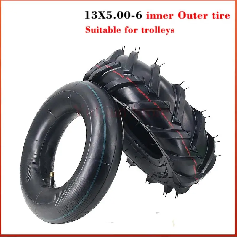 13X5.00-6 Inch Inner and Outer Tyres Tire Snow Plow Tires Butterfly Flower Tires 13 * 5.00-6 Inch Beach Tires