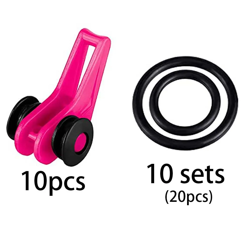Angeln Köder Keeper 10PCS Gemischte Farben Sichere Halter Haken Ring Wurm Köder Verschluss Winkel Aufhänger für Rod Jig Casting Tackle