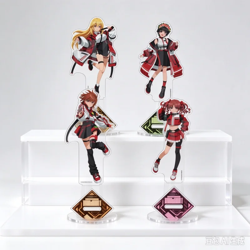 A Certain Scientific Railgun Acrylic Display Stand Cartoon Character Figure Model Desktop Ornament Holiday Gift Keychain