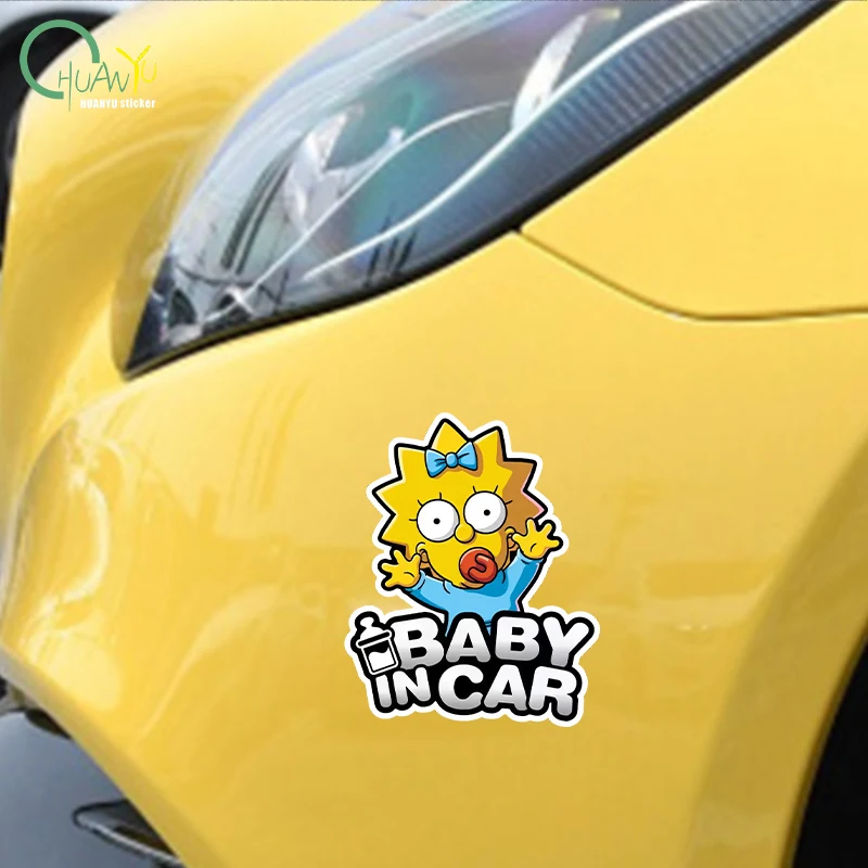 12.1CM*15CM Funny Self-adhesive Decal Baby in Car Sticker Waterproof Auto Decors on Bumper Rear Window