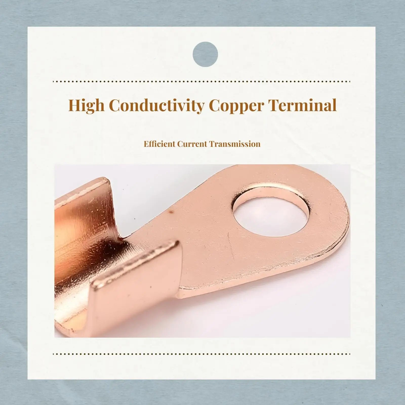 Copper Terminal Brass Open End Lug Efficient Current Transfer for Automotive Boat and Workshop Use