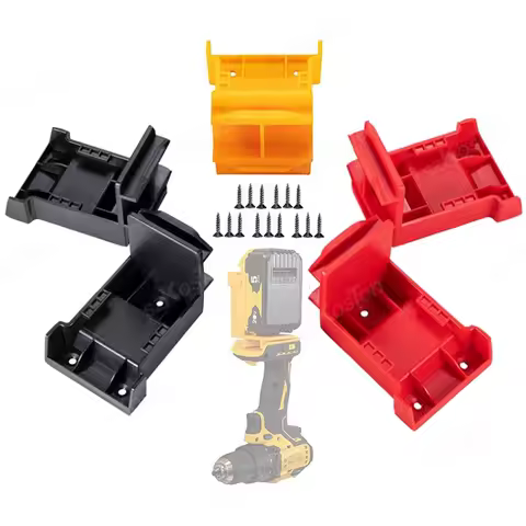 2 in 1 Battery Storage Rack &amp; Tool Holder Battery Holder Case for Milwaukee 18V Battery &amp; Tool For Dewalt 18V/20V Battery &amp; Tool