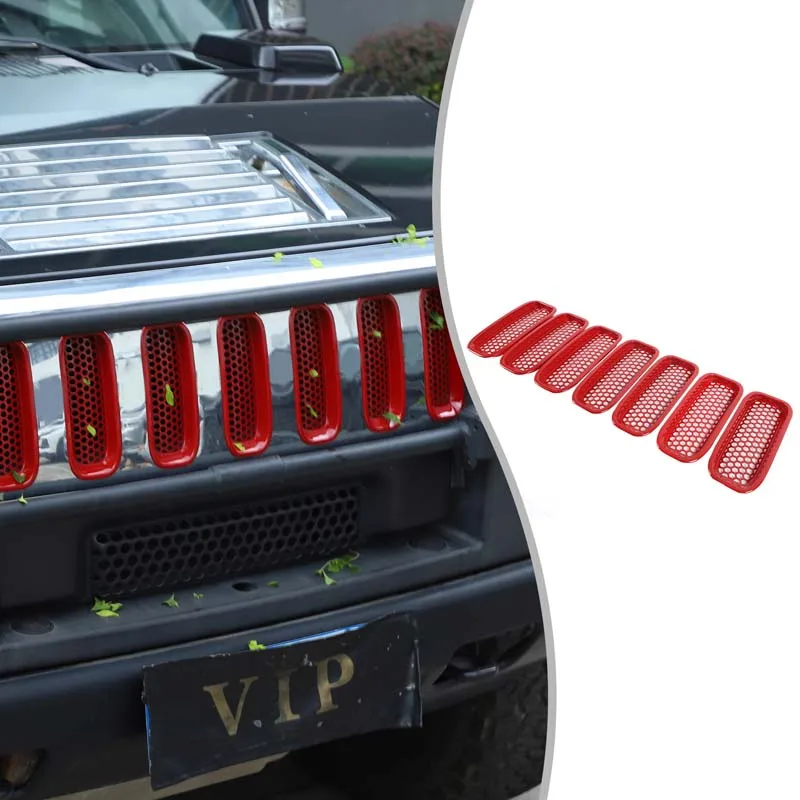 Front Grille Insect Net Car Front Bumper Mesh Cover Grille Anti-Insect Net Car Accessories For Hummer H2 GMT820 2003-2007