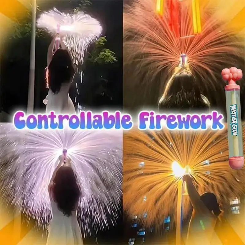 Wassersprühspielzeug, wiederverwendbares Feuerwerk, Wassersprüher, ergonomischer Griff, Strandspiel, Sommeraktivität für lustige Musikfestivals im Hinterhof