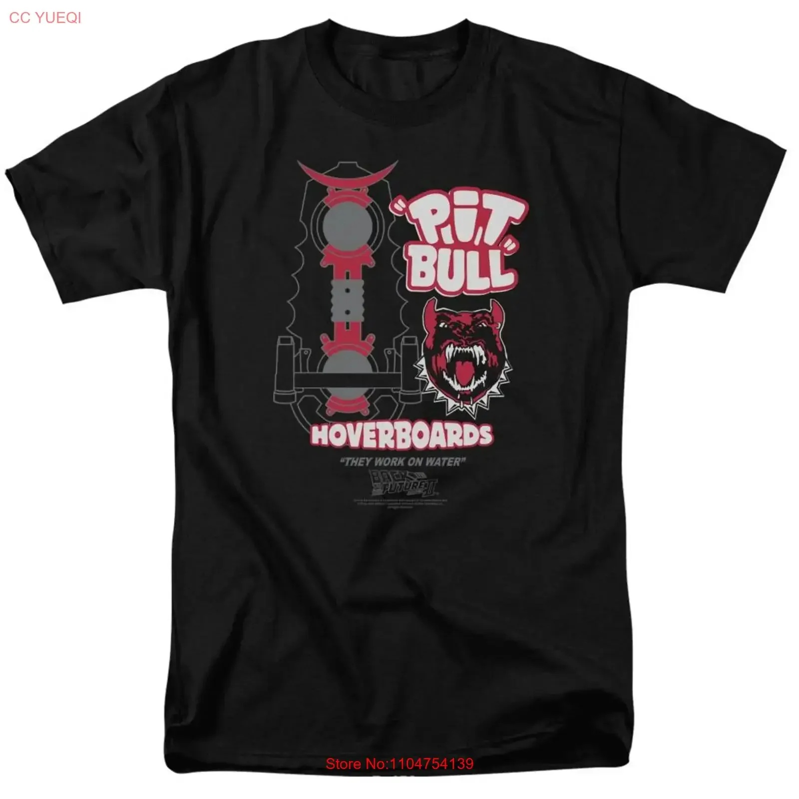 Camiseta de Regreso al Futuro Oficialmente Licenciada, Pit Bull Hoverboard Trilogy, para Fanáticos de la Película Retro, Negra, Estilo Vintage Lavado