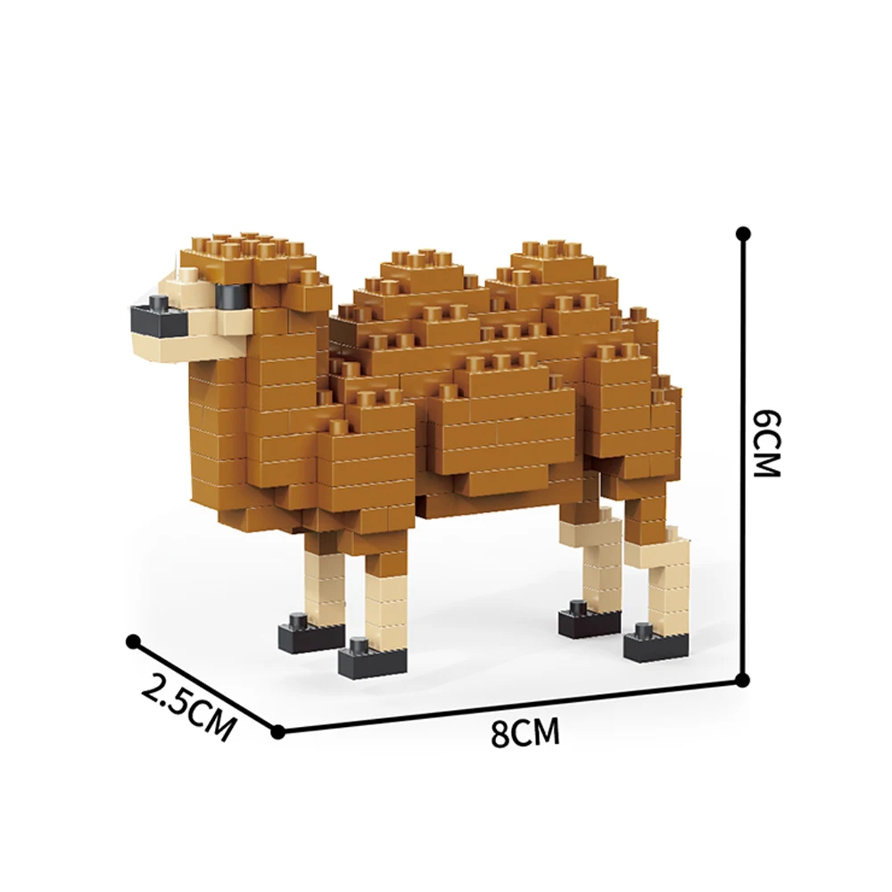 WIST BUILT Leeuw Tijger Giraffe 3D Dieren Micro Bouwsteen Speelgoed-Creatieve Desktop Decor, Puzzel Kerst Verjaardagscadeaus voor Kinderen - afbeelding 1