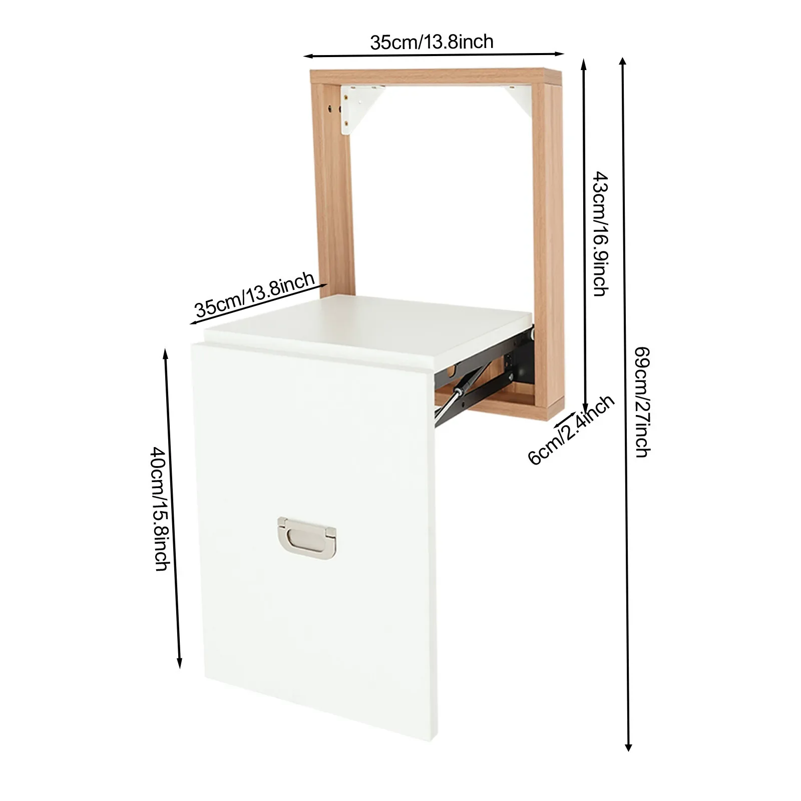 

330LB Heavy Duty Folding Shoe Bench, Silent Damping Wall Mounted Stool, Space Saving Foldable Chair for Entryway