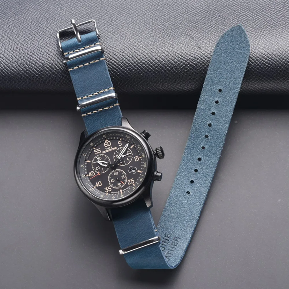 EACHE Watch Straps High Quality Vintage Genuine Leather Watchband for Military Watch 18mm 20mm 22mm Wholesales