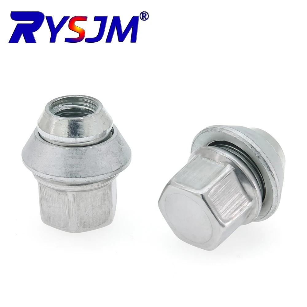 M12x1.5 19MM Bolt Lug Stud Tyre Nut 60 Degree Taper Carbon Steel Plated Nuts Replacement 1 Piece Alloy Steel Wheel Nuts
