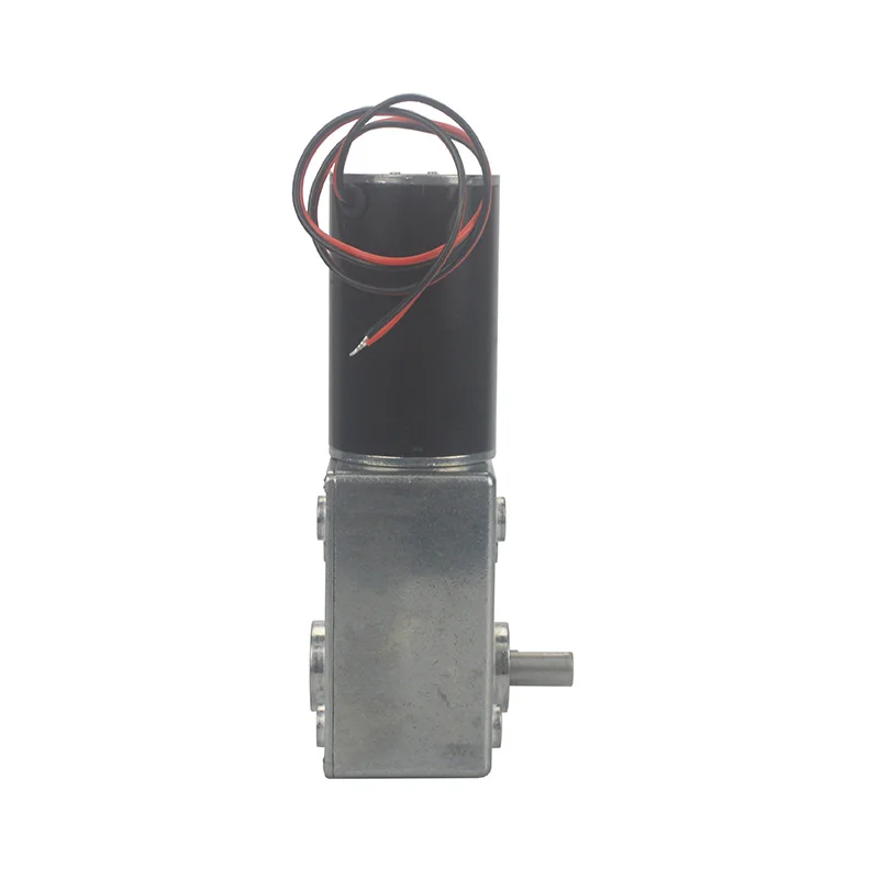 DC12V 24V Strong Torque Gearmotor Metal Turbo Worm Gearbox Engine Reversed Low Speed 200kg.cm Self-Lock Worm DC Gear Motor