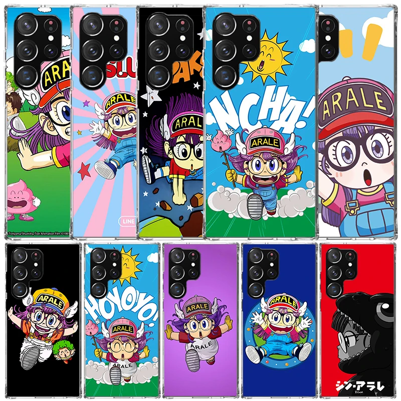 Dr Slump Arale Anime Phone Case For Samsung Galaxy S22 S23 S24 Ultra S21 S20 FE S10 Plus S10E S9 S8 + S7 Edge Soft TPU Back Cove