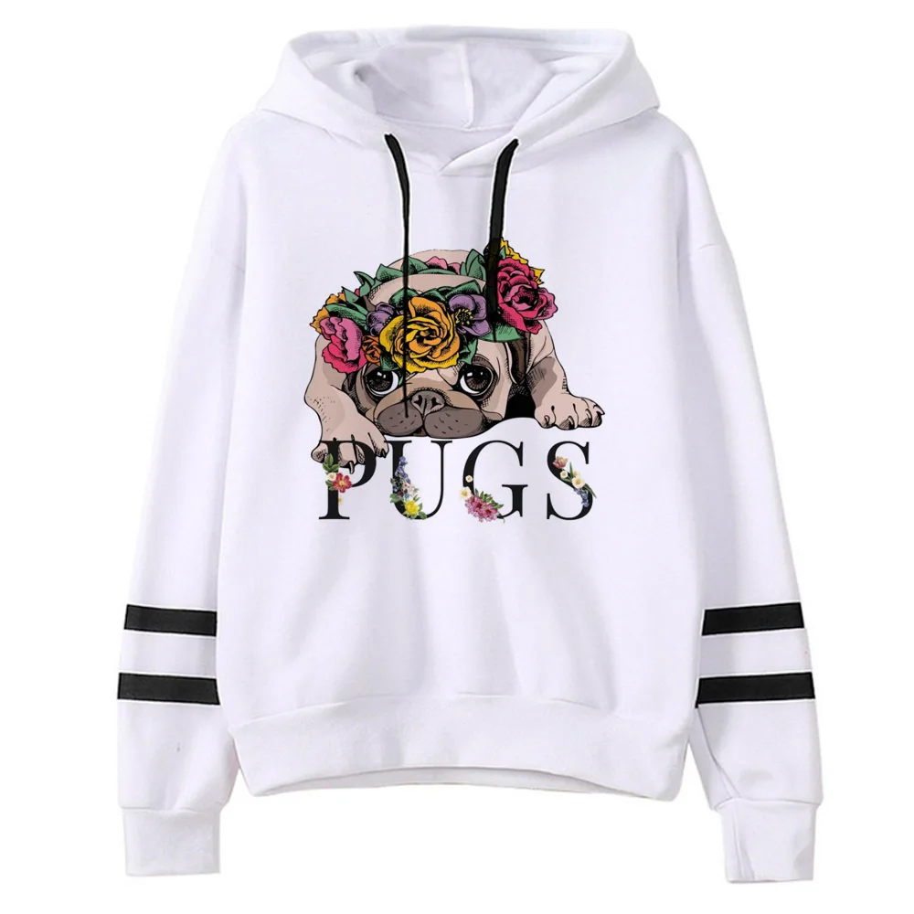 

Pug hoodie anime sweater printed design harajuku funny comic teen tracksuits winter comfortable casual wear patterned