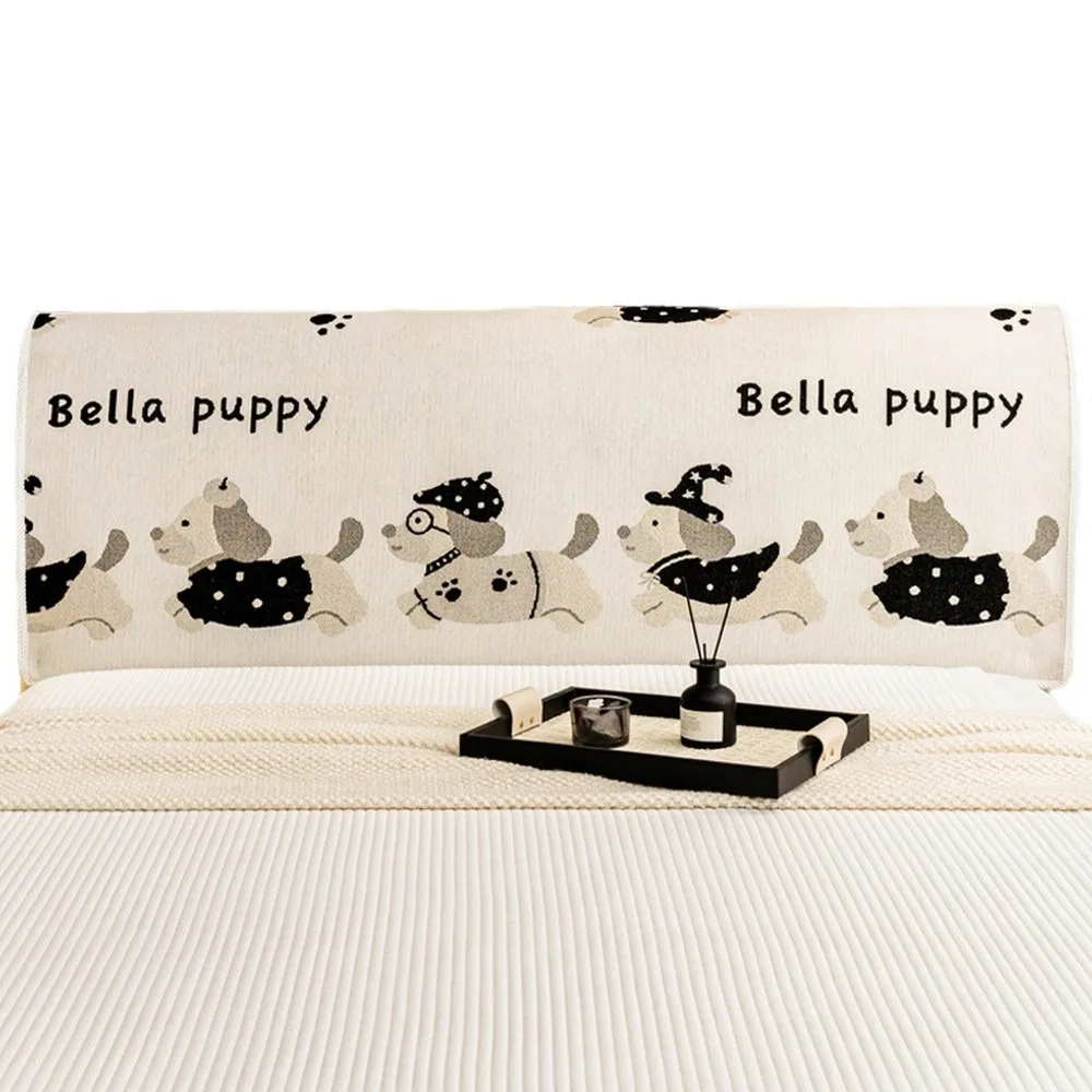 Cute Kids Soft Chenille Non-Slip Bed Headboard Cover All Seasons Bedside Canopy Headboard Backrest Cushion Bedroom Bedclothes - view 5