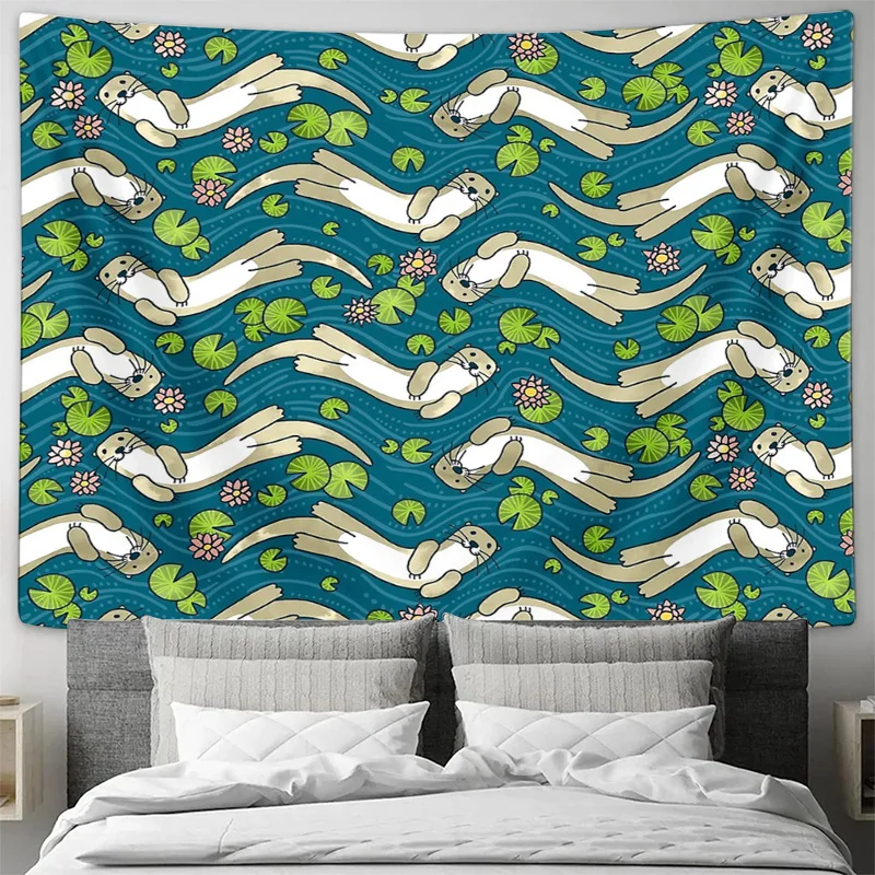 المحيط قضاعة نسيج الجدار الشنق طبيعة الغابات الحيوان ديكور المنزل غرفة النوم الجمالية النوم جدار الفن هدية #3
