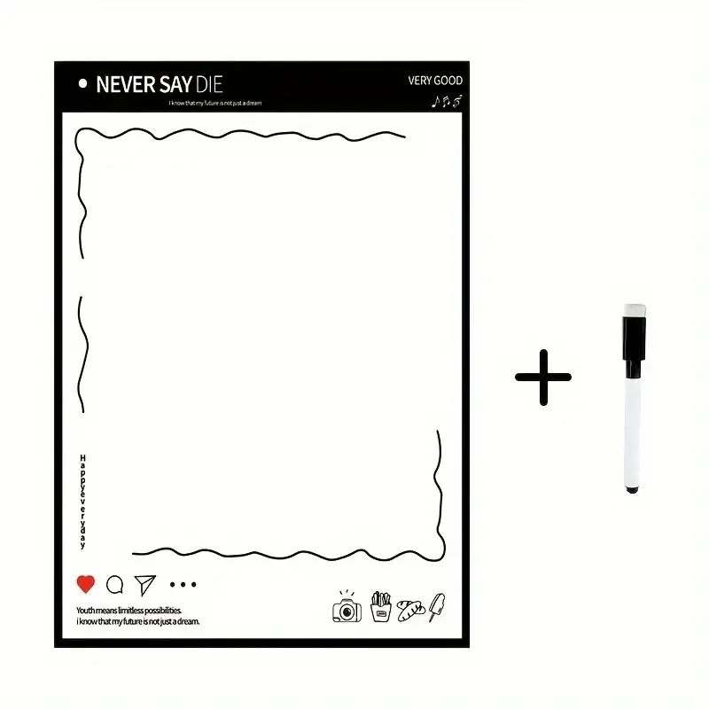 1pc Magnetic Refrigerator Sticker Message Board Erasable Magnetic Soft Whiteboard Sticker Memo Weekly Plan Calendar Memo