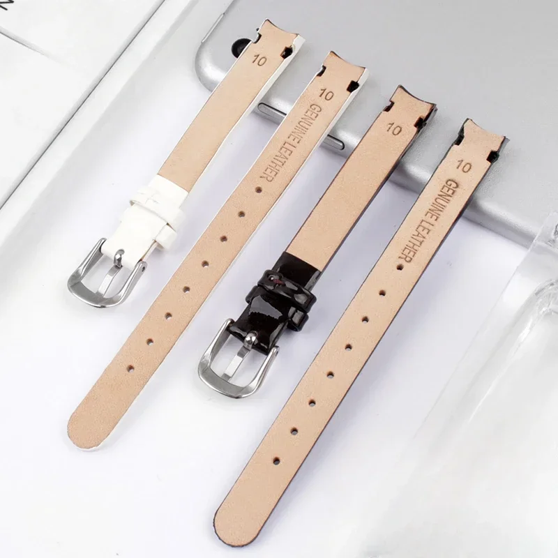 For CK Women High Quality Soft Genuine Leather Cowhide K43231 K43232 K43235 K43236 Personality Special Arc Interface Watch Strap