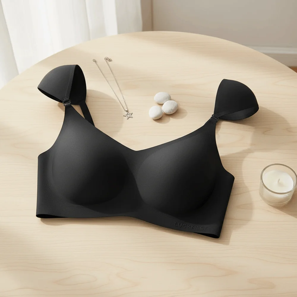 Comfortable Deep V Right-angle Shoulder Bra Seamless Anti-sagging Shoulder Pad Bra Lingerie Thin Wireless Bra Women/Girl