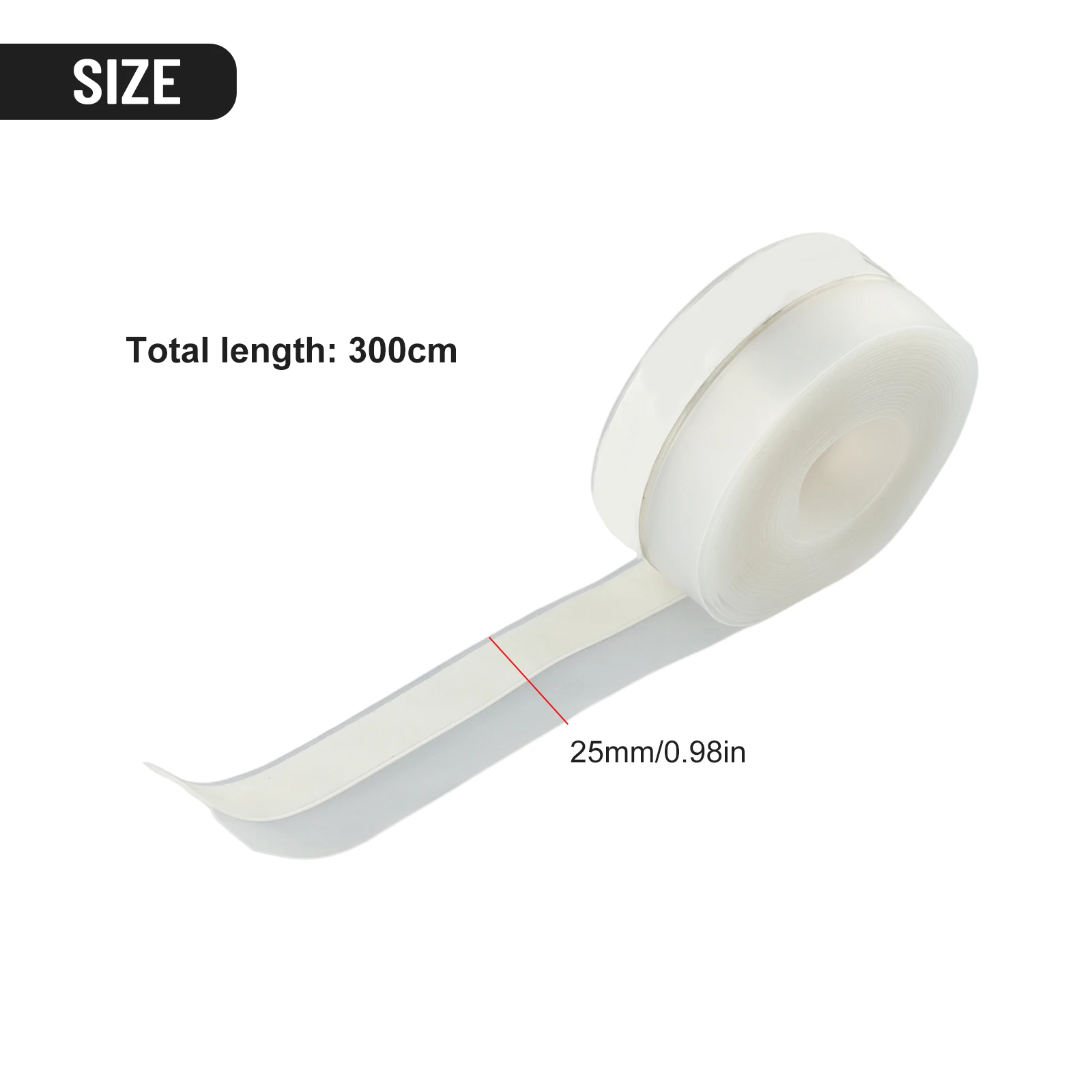 Door Sealing Bottom Sticker Silicone Rubber Soundproof Windproof Sticker Sealing Tape 25mmx300mm Hardware Door