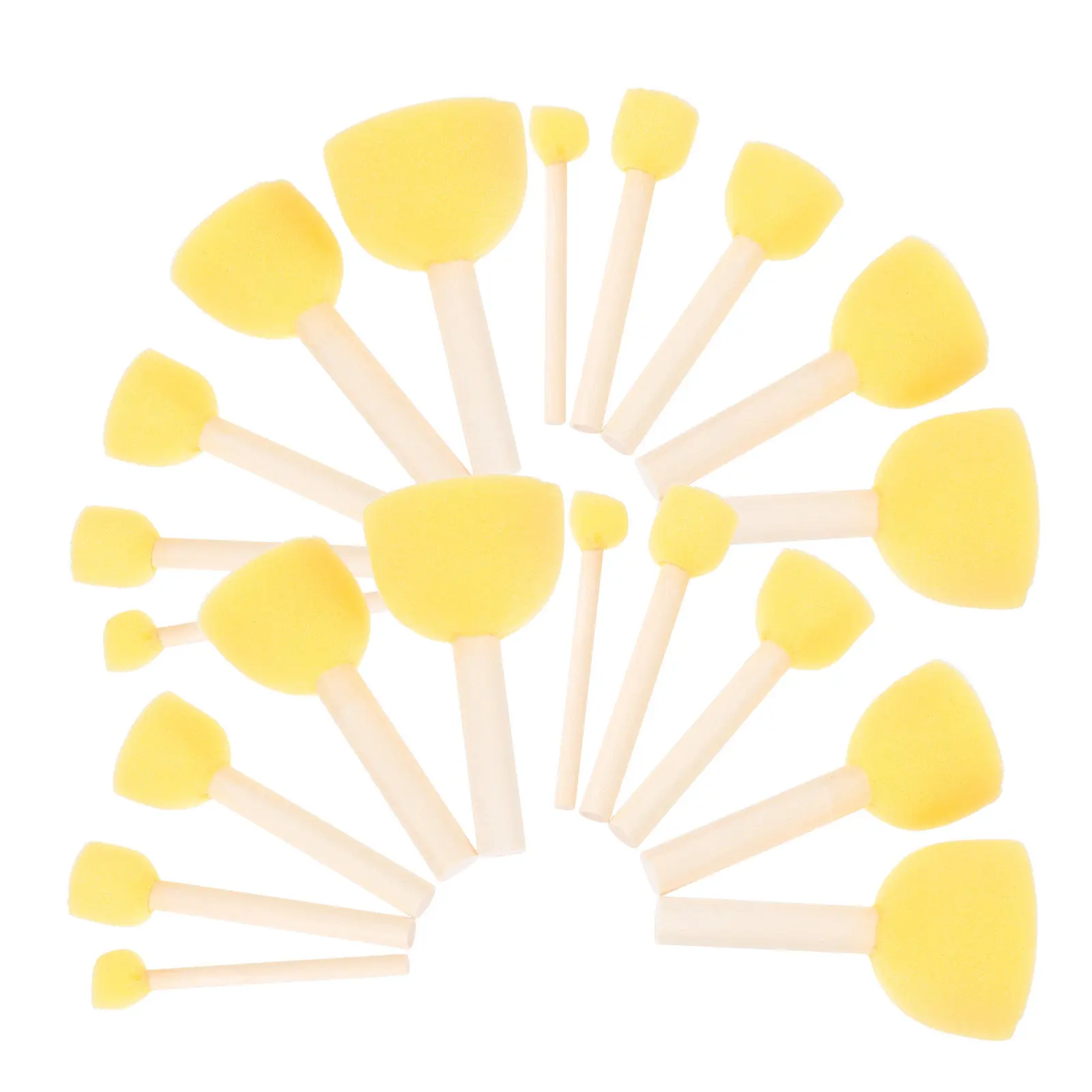 30Pcs Round Sponge Brushes Mushroom Head Painting Supplies for Watercolor Craft Drawing Sponge Stamps Graffiti