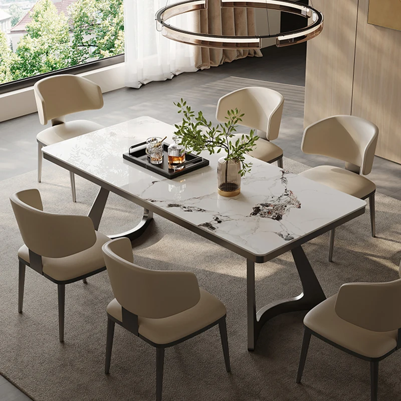 

Italian Design Dining Table Unique Luxury Kitchen Restaurant Tables Space Saving Tavoli Da Pranzo Living Room Sets Furniture