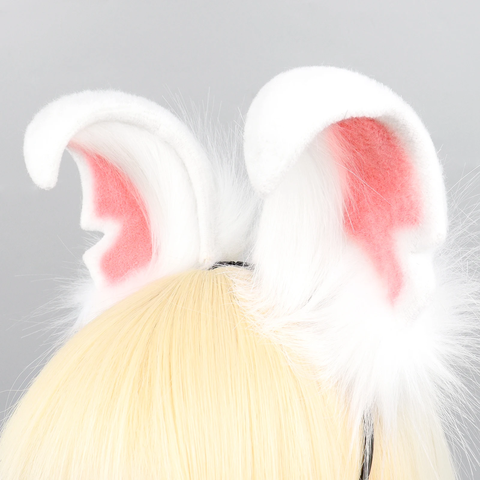 Handmade Animal Fur Wolf Fox Ears Headband Cosplay Headwear Hair Hoop Head Accessories for Cosplay Party