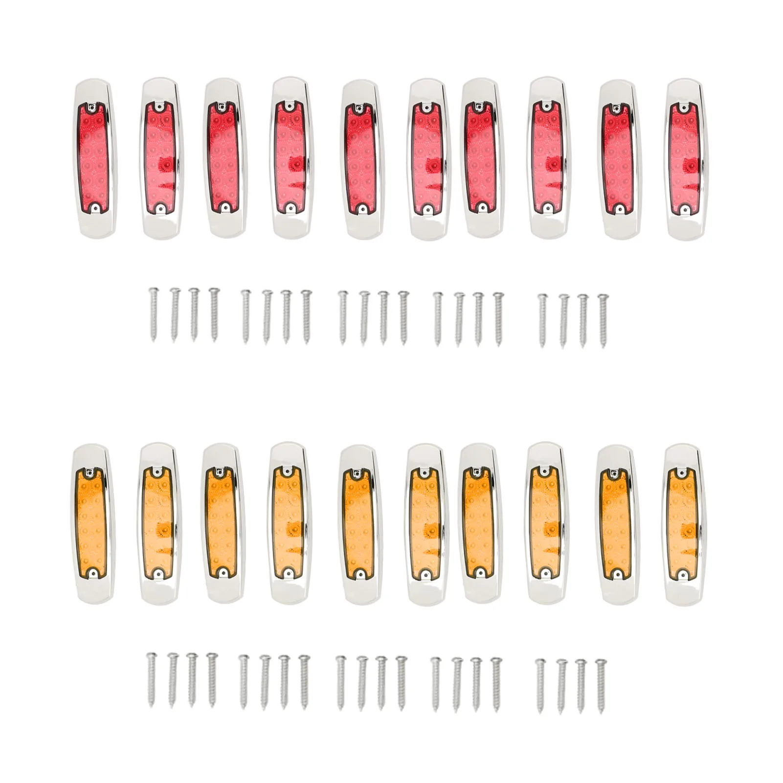 12LED Side Marker Lights High Brightness Brake Tail Lights 12 to 24V Warning Lights for Truck Trailer Truck Warning Lights