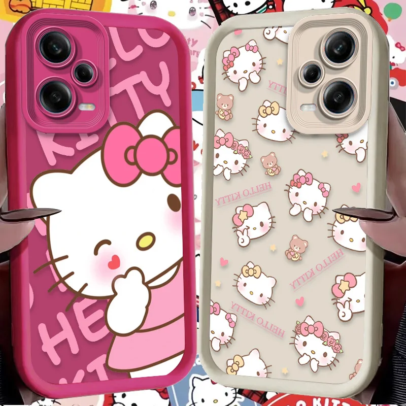 Custodia Hello Kitty simpatico cartone animato per Xiaomi Redmi Note 13 14 12 11 Pro Plus 5G 12S 11S 10S 10 9 Redmi 14C 13C 12C 12 4G A3 A3X
