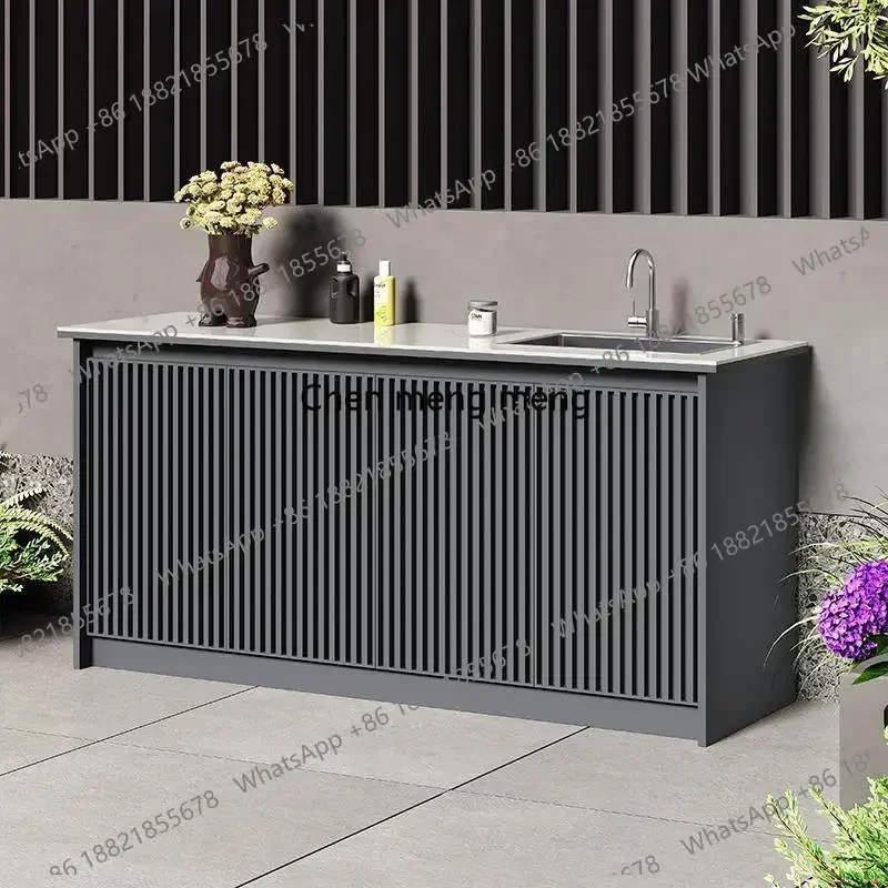 

D182Outdoor aluminum alloy locker waterproof sunscreen open-air sink garden courtyard