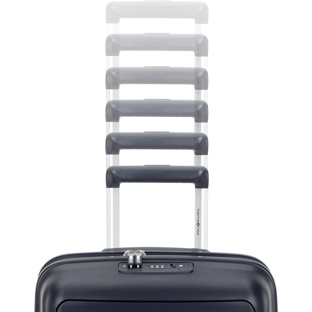 クイックアクセスフロントコンパートメント付きの機内持ち込みハードシェルラゲージ - 傷つきにくいポリプロピレン