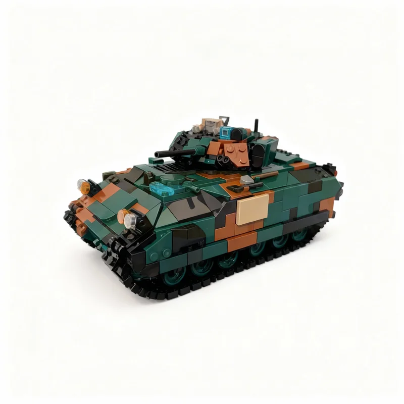 878pcs MOC M2A3 Bradley Creative Advanced Build Model Building Blocks Castle Adventure Technical Street Scene Playable Toy Gift