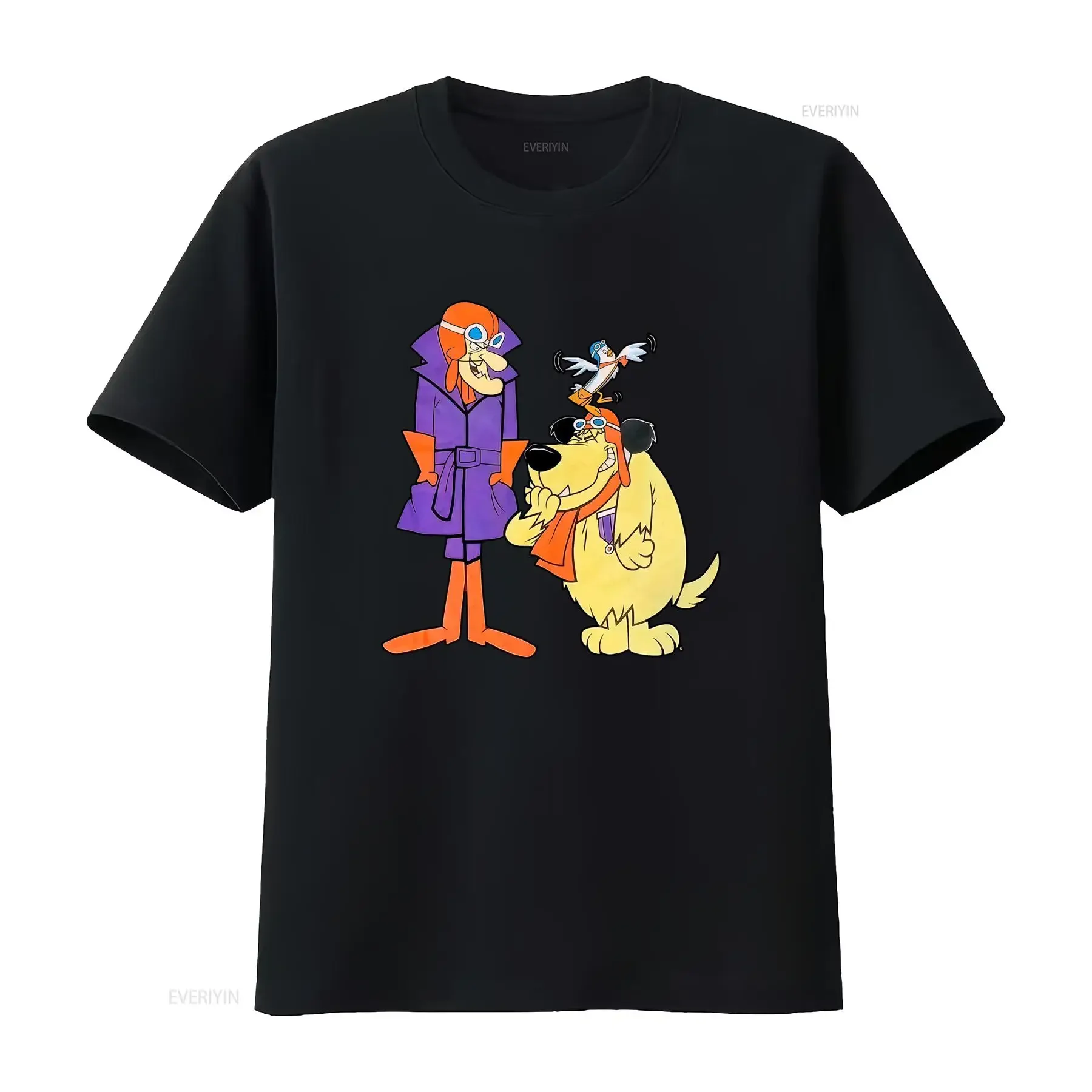 Camiseta Vtg 90S Wacky Races Dastardly Muttley T Shirt S 3Xl Cuello Redondo Casual Tejido Ligeramente Elástico Corte vintage