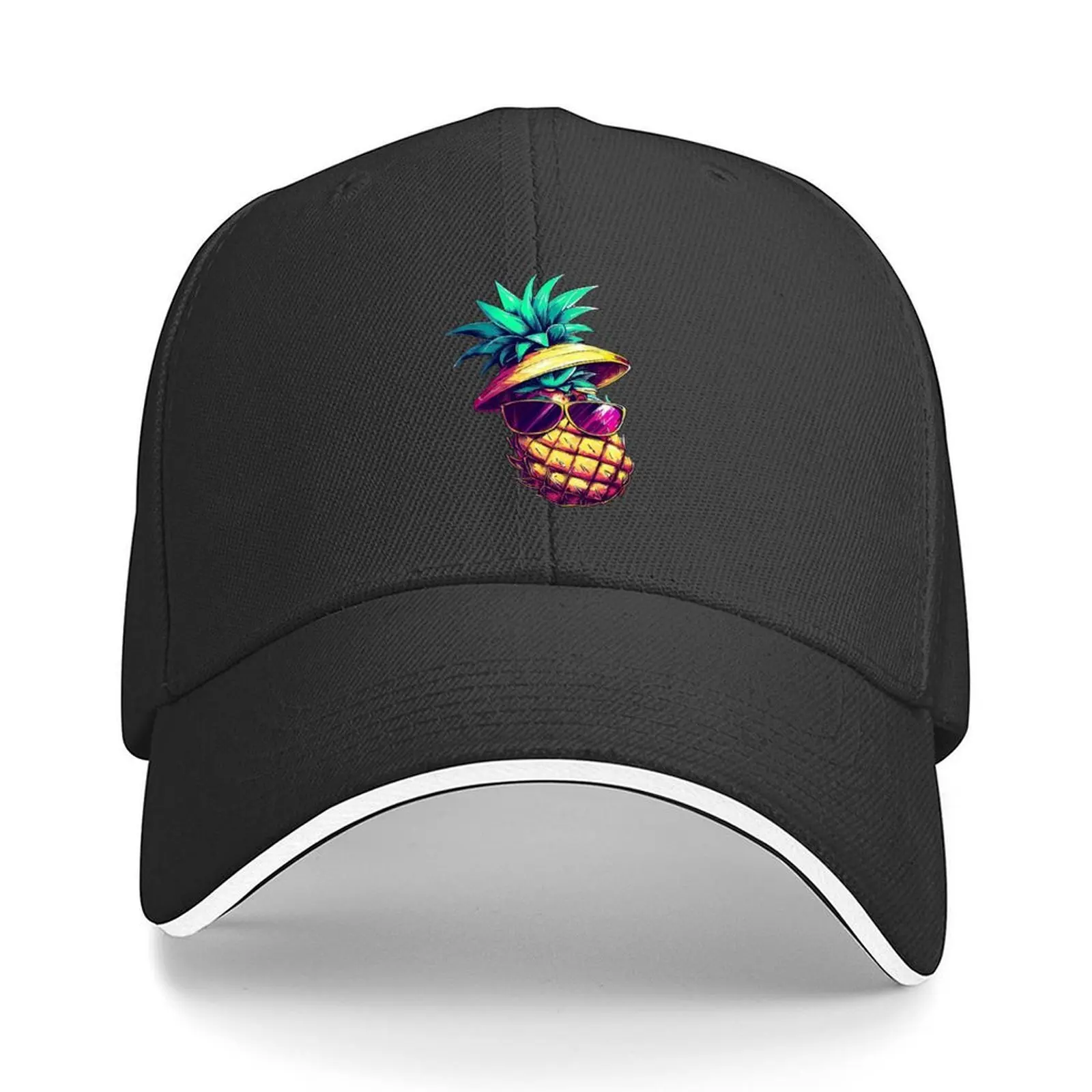 

Summer pineapple in sunglasses and hat Baseball Cap New Hat golf hat genuine birthday Fishing cap Men Luxury Brand Women's